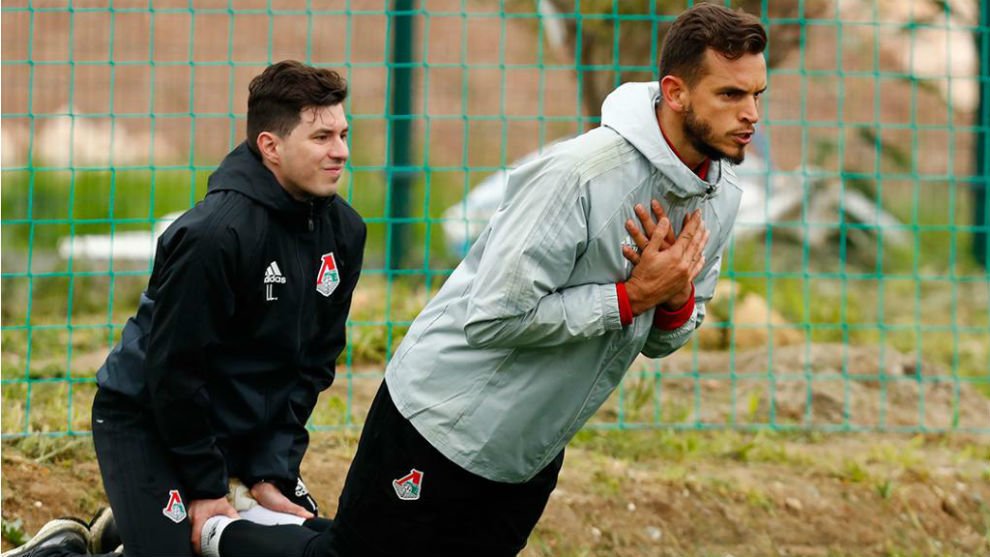 Iván López Martínez con Guillermo en el Atlético de Madrid